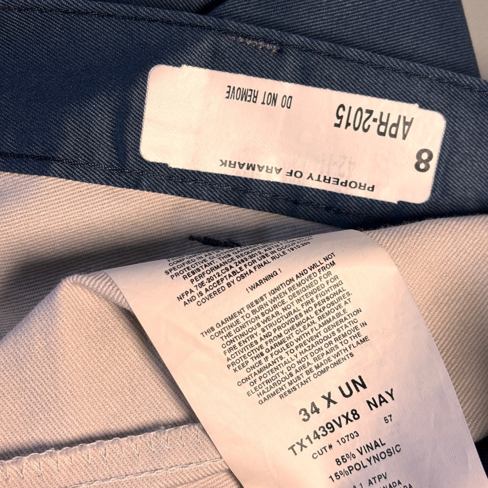 Big Bill FR Pants 34x30 Navy HRC 2 NFPA 70E 8.1 ATPV Flame Resistant Work - Picture 5 of 12